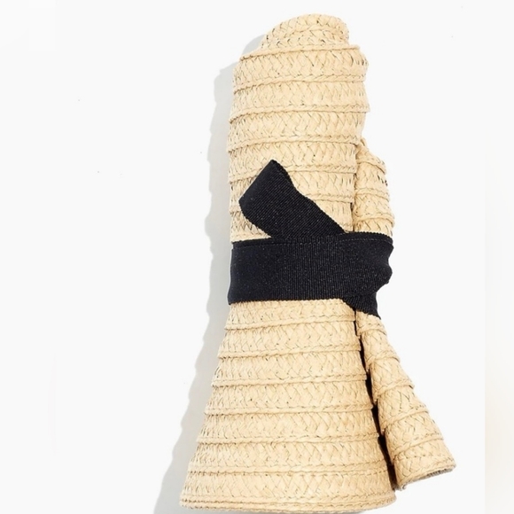 Madewell Tan Fedora with Black Band. - Picture 3 of 4